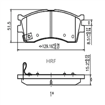 Padiau brêc ar gyfer Kia Rio