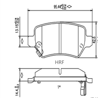 Padiau Brake Cefn ar gyfer Vauxhall Astra